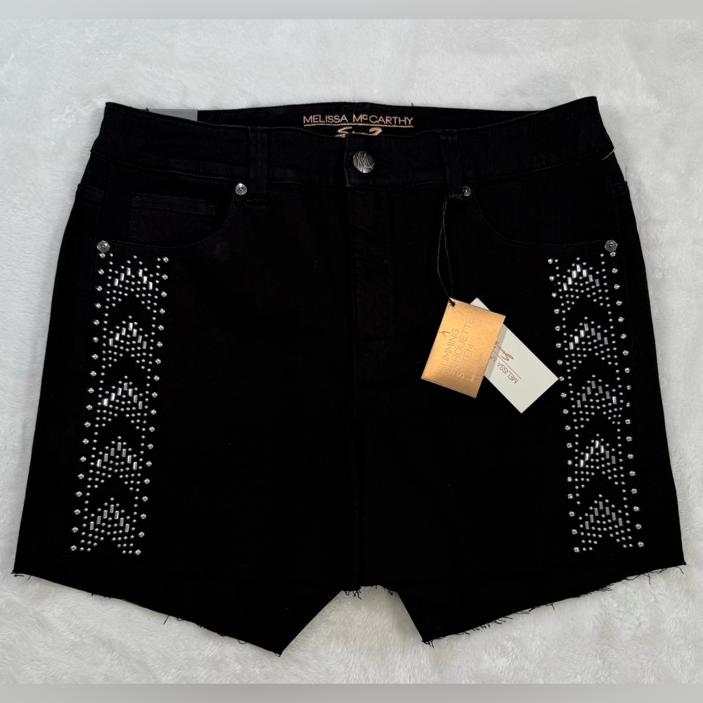 Lane Bryant Melissa McCarthy Seven7 Black Jean Shorts‎